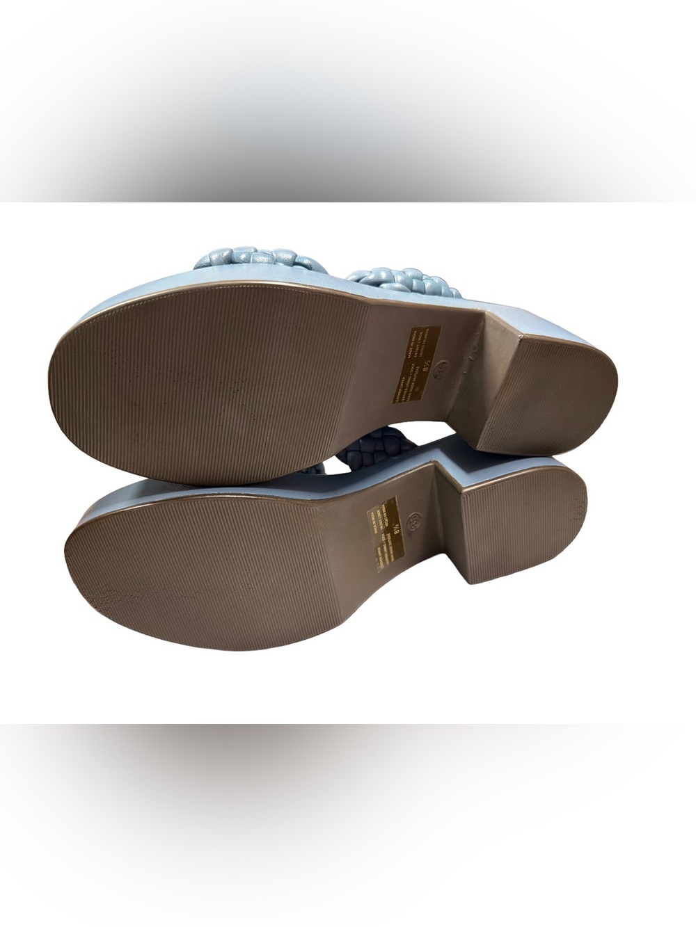 Seychelles Women's Platform Braided Preppy Blue Leather Sandals, Size 8 M, NWT - Picture 5 of 12
